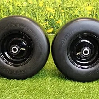 13X5.00-6 Black Solid-Core Front Tires – Puncture-Proof Replacement For Ferris, Snapper Pro, Scag, Toro, Exmark & Wright – Two-Pack 1