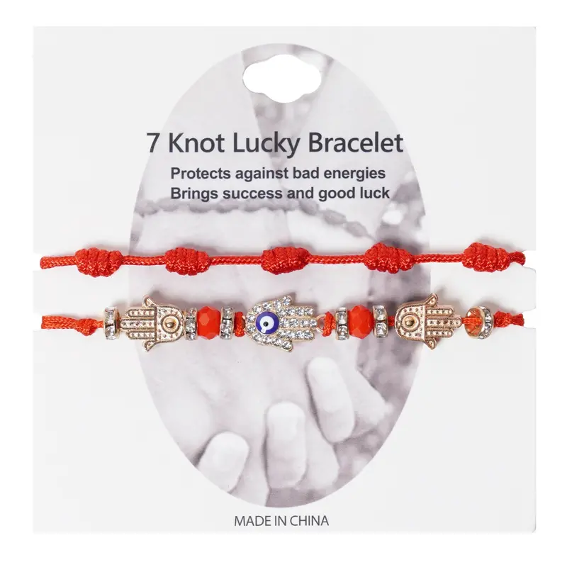 7-Knot Evil Eye String Bracelet – Traditional Protective Talisman 1