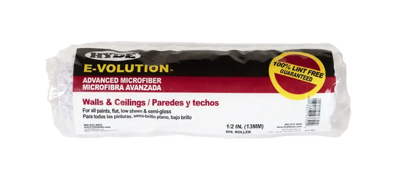 9-Inch E-Volution Microfiber Roller Cover — Lint-Free, 5/8-Inch Nap 1