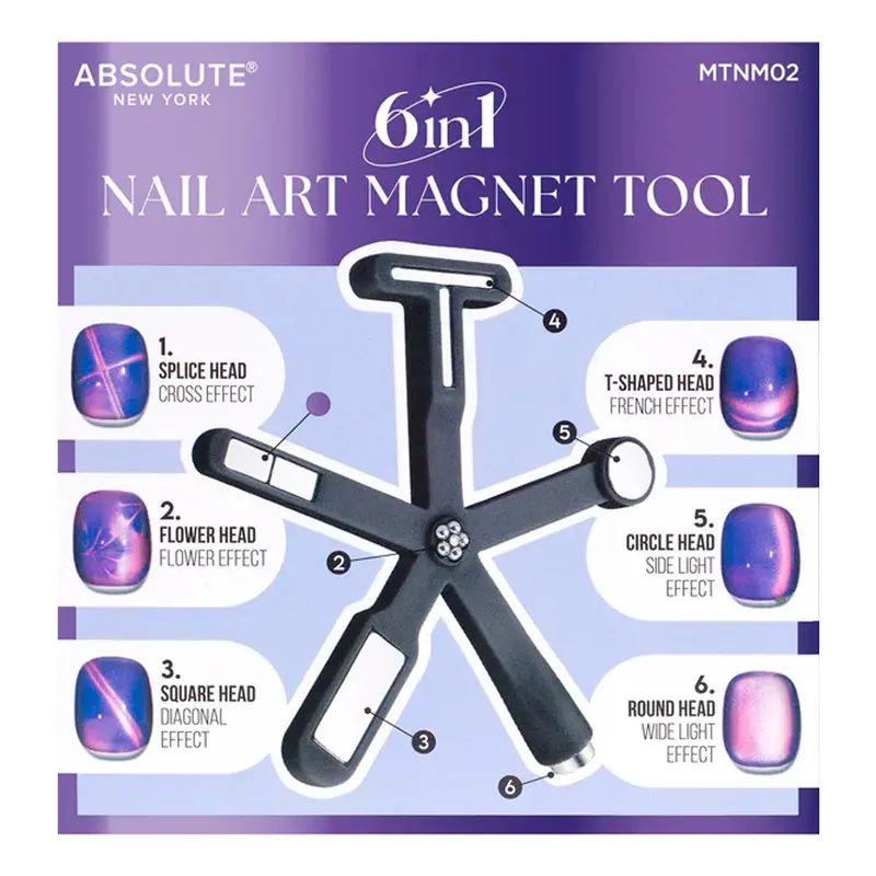 Absolute New York 6-In-1 Magnetic Nail Art Tool Kit 1