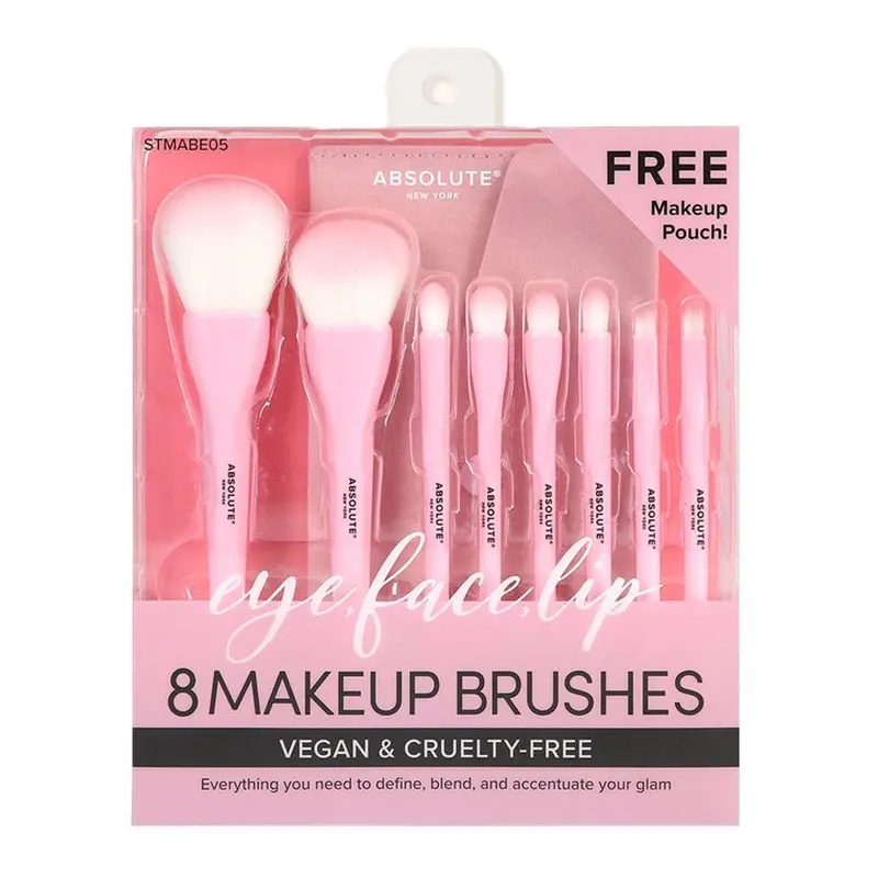 Absolute New York Vegan 8-Piece Makeup Brush Collection 1