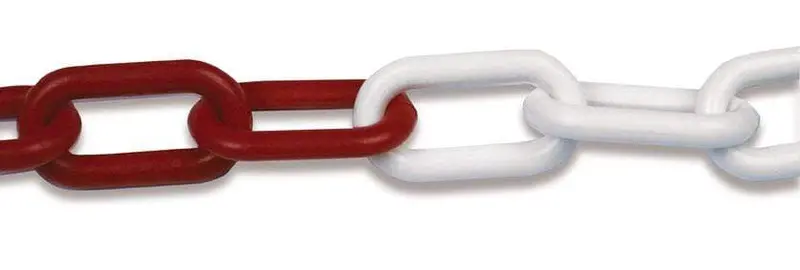 Amig Red-And-White Safety Barrier Chain – 25-Meter Roll For Temporary Zones 1