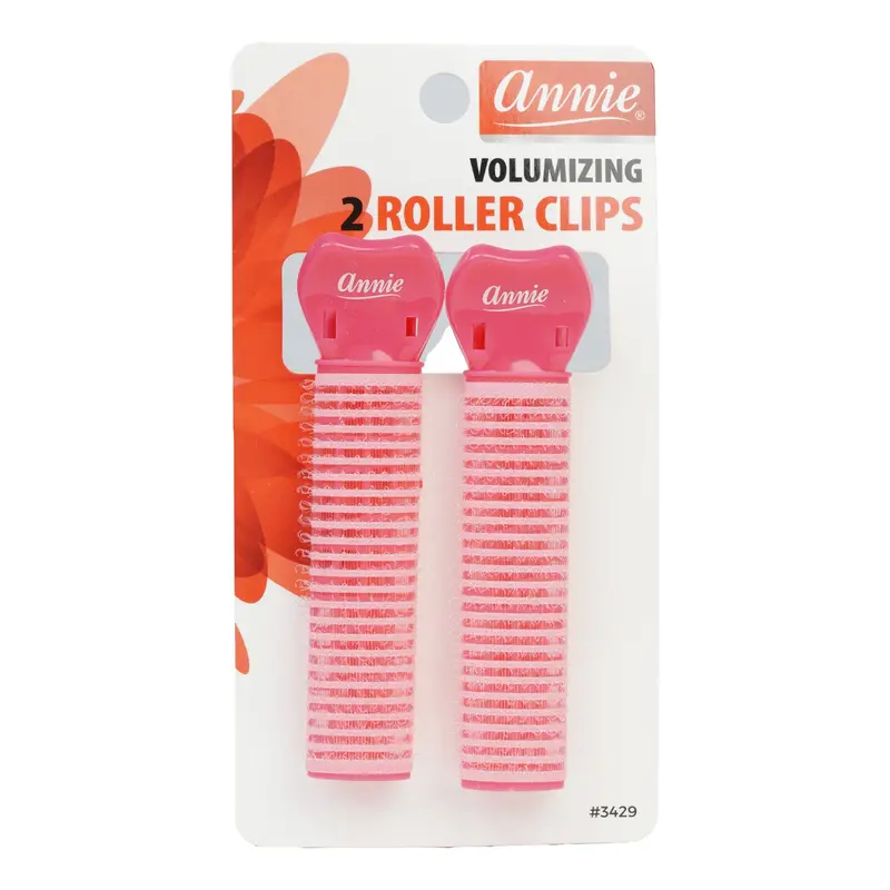 Annie Volumizing Roller Clips – Heat-Safe Styling Tools (2-Pack, Pink) 1