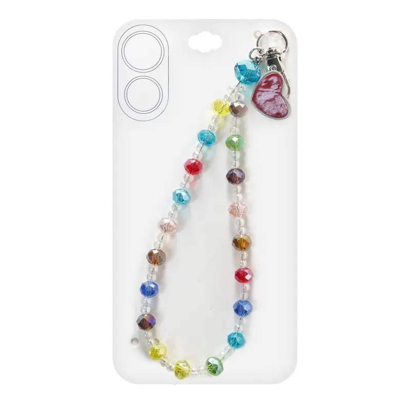 Beaded Phone Wrist Strap With Decorative Charm – Stylish Grip Accessory 1