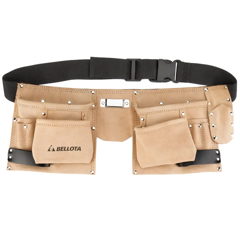 Bellota Leather Tool Belt – 6-Pocket Heavy-Duty Configuration 1