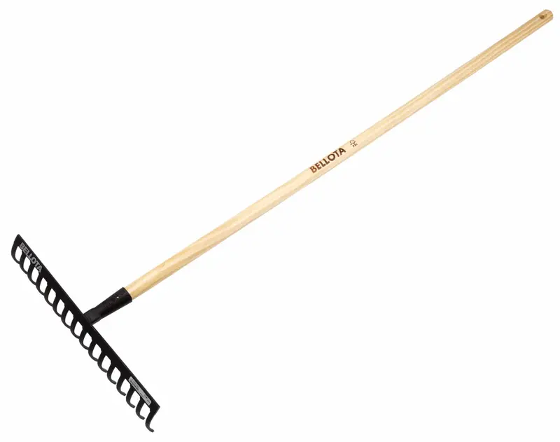 Bellota Medium-Duty Garden Rake With Wooden Handle — Ideal For Soil Preparation, Debris Removal, Land Leveling, And Seed Covering 1