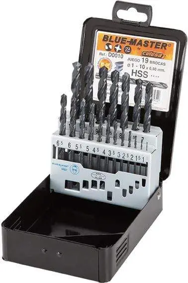 Bluemaster D0010 – 19-Piece Hss Drill Bit Set (Din 338), 1–10 Mm In 0.5 Mm Increments 1