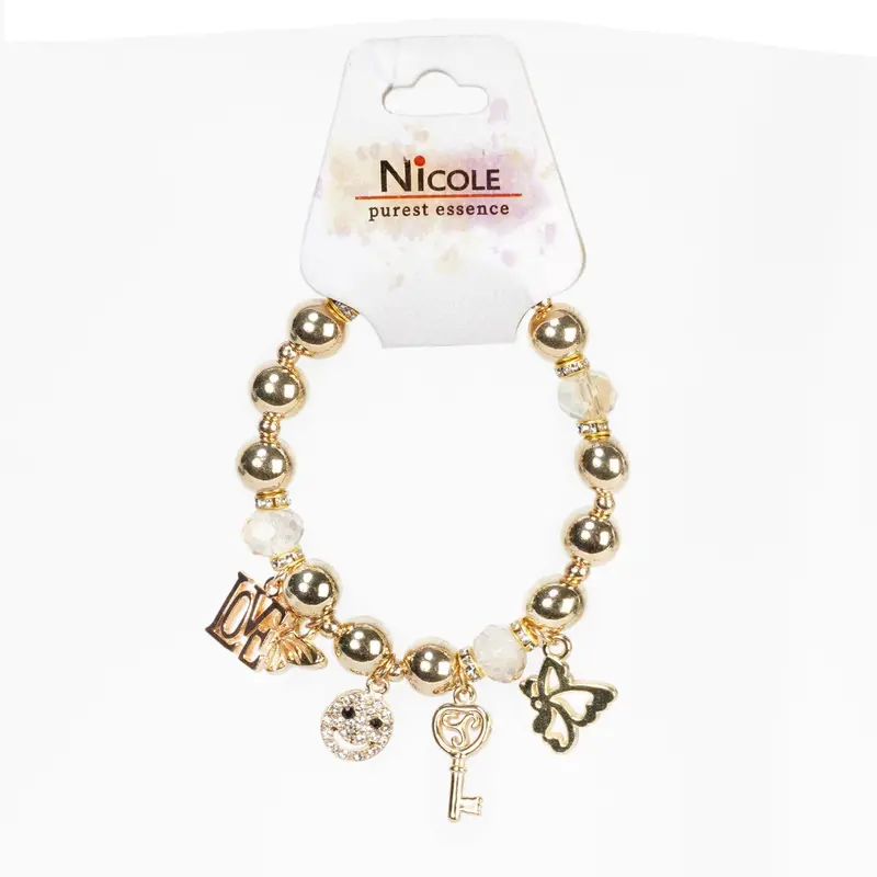 Butterfly-Themed Beaded Stretch Bracelet – Lightweight & Adjustable 1