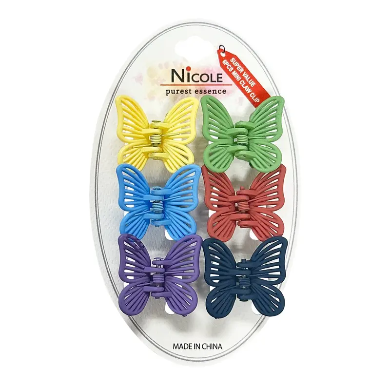 Butterfly-Themed Hair Clips – 6-Piece Assortment 1