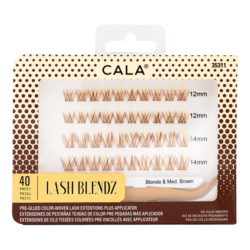 Cala Lash Blendz Pre-Glued Eyelash Extensions – Colorful Set With Applicator 1
