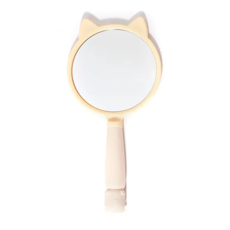 Cat-Themed Handheld Vanity Mirror – Compact & Portable 1