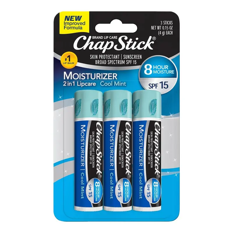 Chapstick Cool Mint Lip Moisturizer – 3-Pack (4G Each) 1