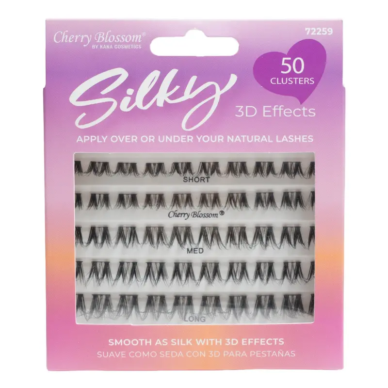 Cherry Blossom Silky 3D Cluster Lashes – 50-Piece Lightweight Set 1