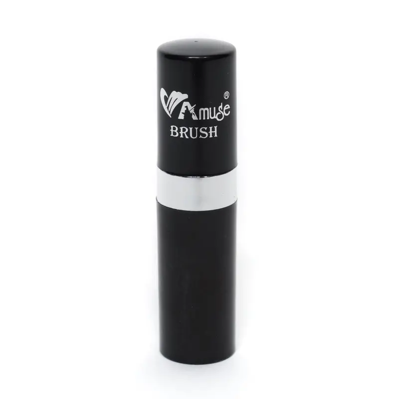 Compact Powder Brush With Protective Lid – Travel-Friendly Makeup Brush 1