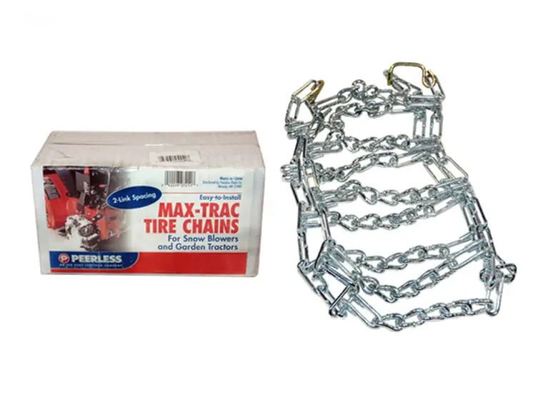 Compact Tire Chains For 15×6.00-6 Tires – Lightweight Snow Blower Use 1