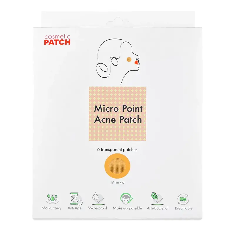 Cosmetic Micro-Point Acne Patches – Transparent Hydrocolloid Treatment, 6-Pack 1