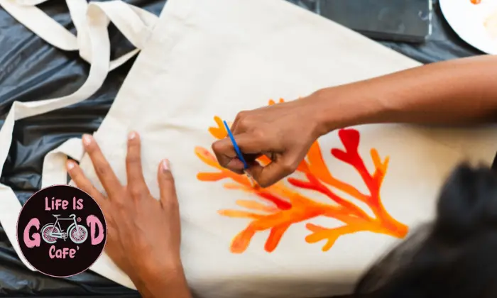 Creative Bag Painting Workshop: Brush & Brew At Life Is Good Café 1