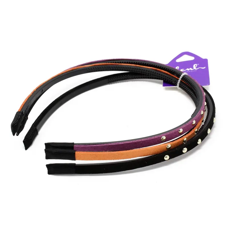Dcnl Stud-Embellished Headband Set – 3-Piece Styling Accessory 1