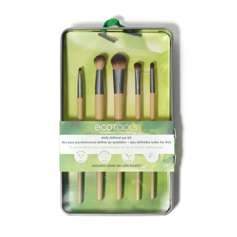 E.L.F. Daily Defined Eye Brush Set – Vegan, 5-Piece Kit 1