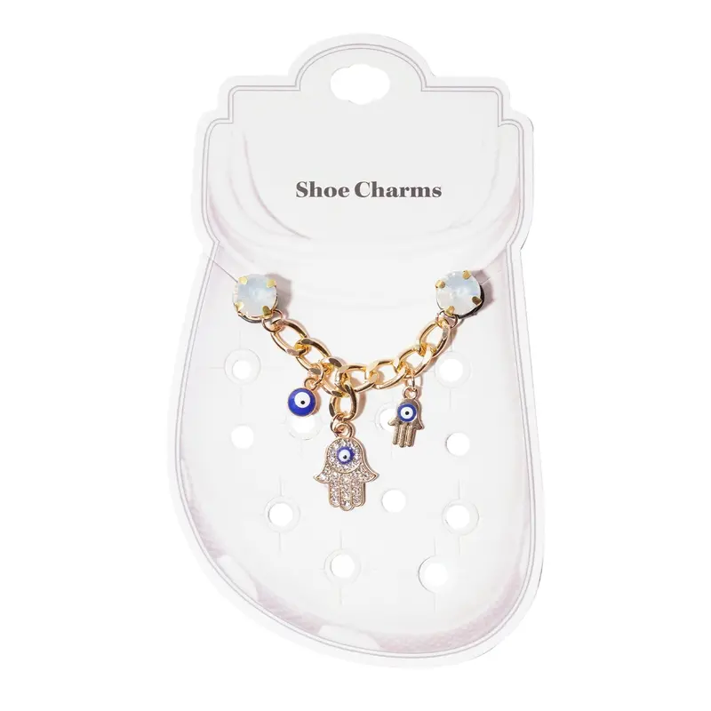 Evil Eye Shoe Charm – Delicate Chain Anklet Or Sneaker Accent 1