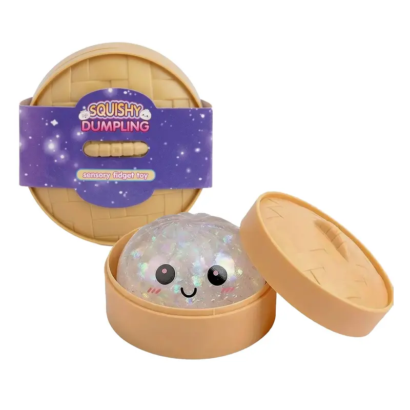 Glitter-Filled Squishy Dumpling Sensory Toy 1