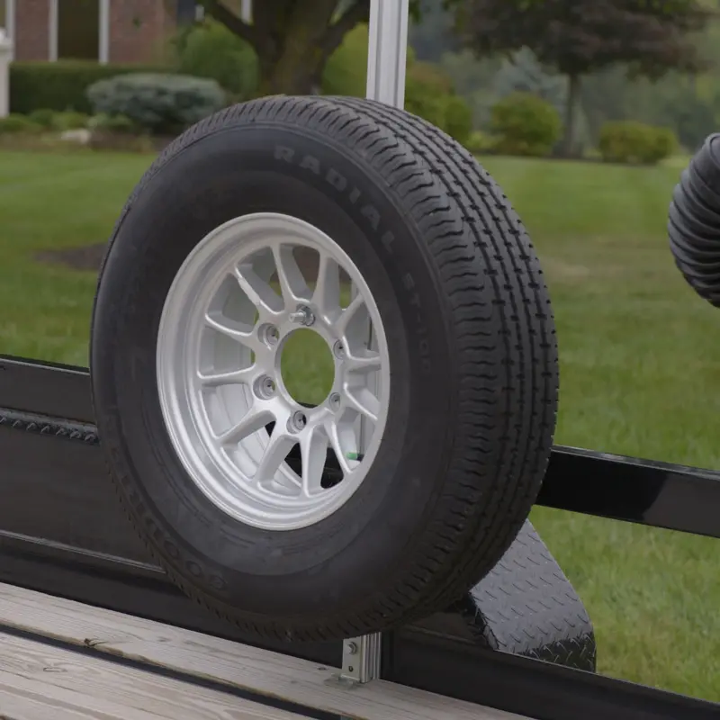 Heavy-Duty Spare Tire Carrier For Trailer Rack Applications 1