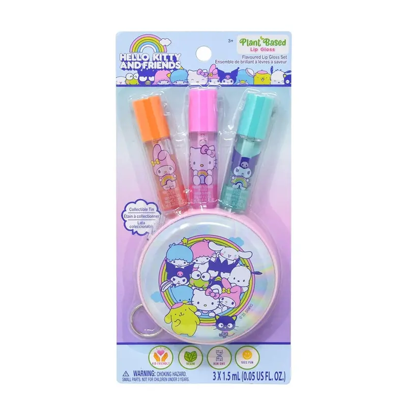 Hello Kitty & Friends Tin Coin Purse With Lip Balm – 3-Piece Set 1
