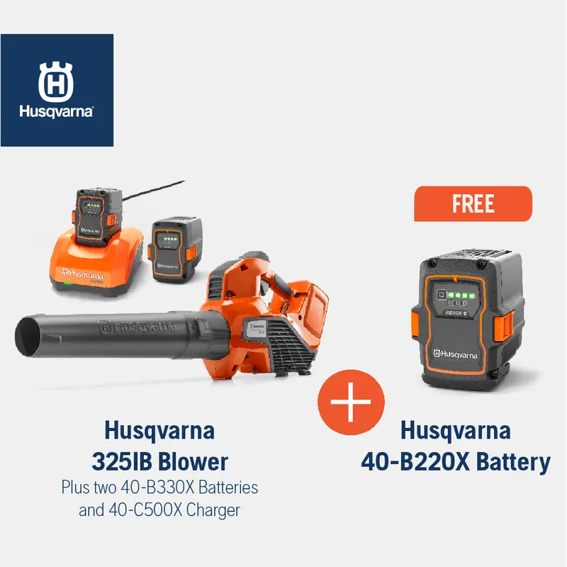 Husqvarna 325Ib Blower With Bonus Battery & Charger Package 1