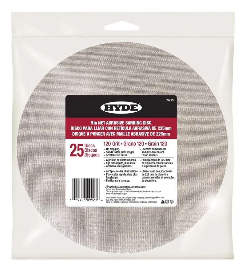 Hyde 09923 9-Inch Net Abrasive Discs – 120-Grit, 25-Pack 1