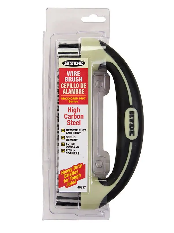 Hyde Tools 46837 Maxxgrip Pro® High-Carbon Steel 8-Inch Wire Brush 1