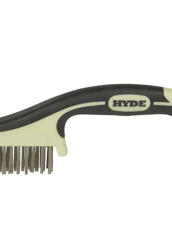 Hyde Tools Maxxgrip Pro Stainless Steel 8-3/4-Inch Wire Brush 1