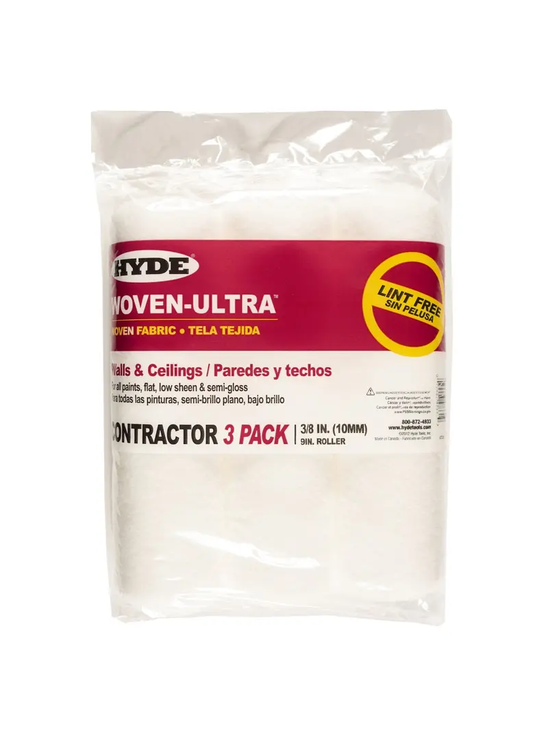 Hyde Woven-Ultra 9" Roller Covers — 40-Pack Carton (3-Packs Of 3/8" Nap, Model 47329) 1