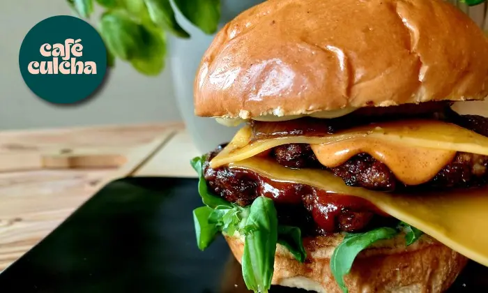 Juicy Double Smash Cheeseburger Meal For Two – Includes Iced Matcha & Sweet Treat At Café Culcha, Sea Point 1