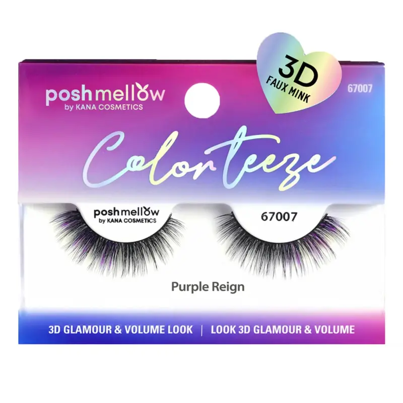 Kana Posh Mellow Color Lashes – 3D Faux Mink Tinted Eyelashes 1