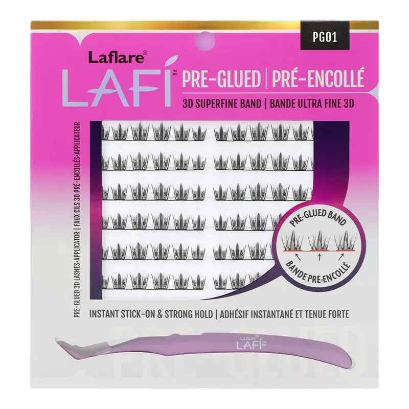 Laflare Lafi Pre-Glued Individual Lash Extensions With Precision Applicator 1