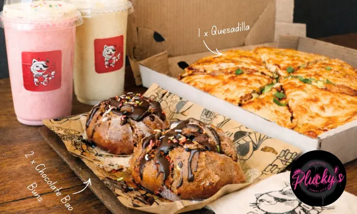 Loaded Quesadilla Pie, Gourmet Milkshakes & Dessert For Two – Pluckys Fried Chicken Korean Style 1