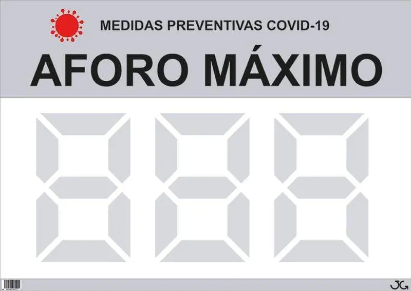 Maximum Occupancy Limit Sign – 40X30 Cm, Jg Model 617 1