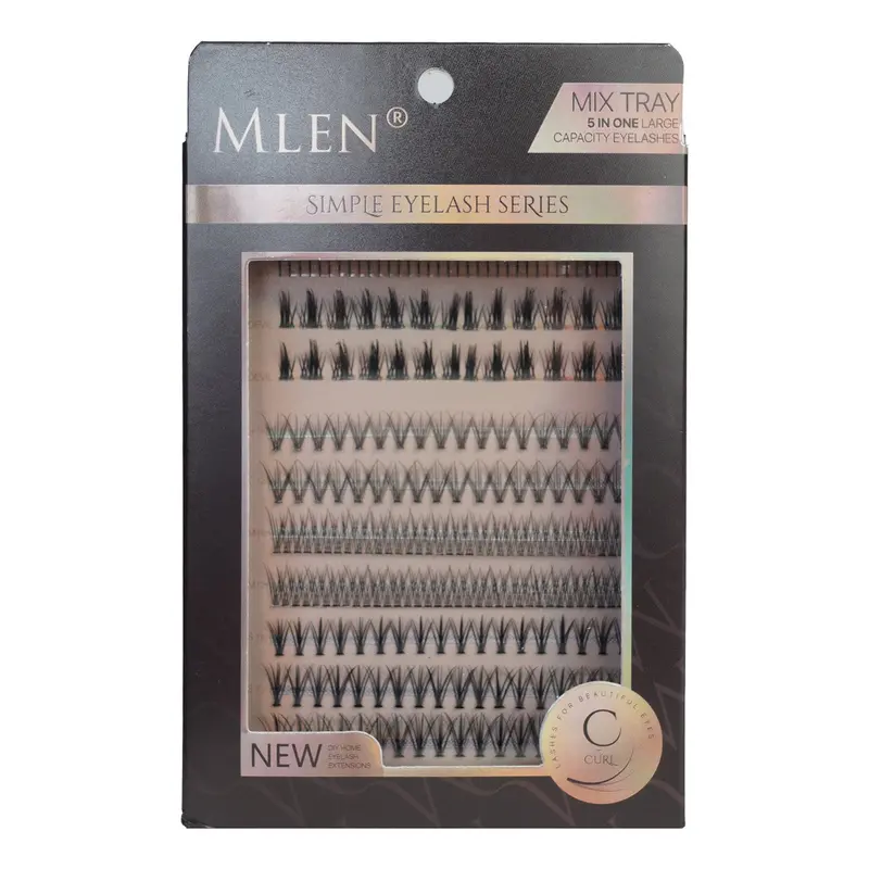 Mlen Diary Simple C-Curl Eyelash Mix Tray – Customizable Lash Application Kit 1