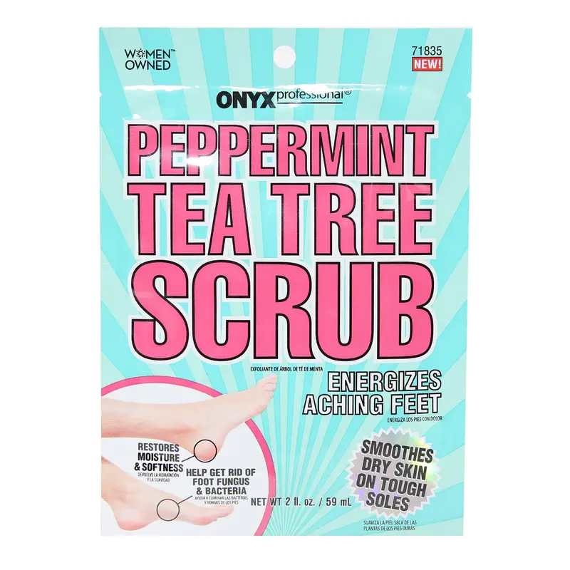 Onyx Peppermint & Tea Tree Foot Scrub – Invigorating 2 Oz (59 Ml) Exfoliant 1