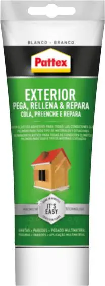 Pattex Exterior Elastic Adhesive Sealant – White, 80 Ml & 280 Ml Tubes (Pack Of 12) 1