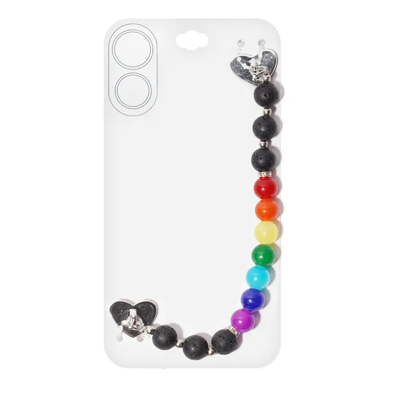 Rainbow Beaded Phone Wrist Strap – Vibrant Adjustable Band 1