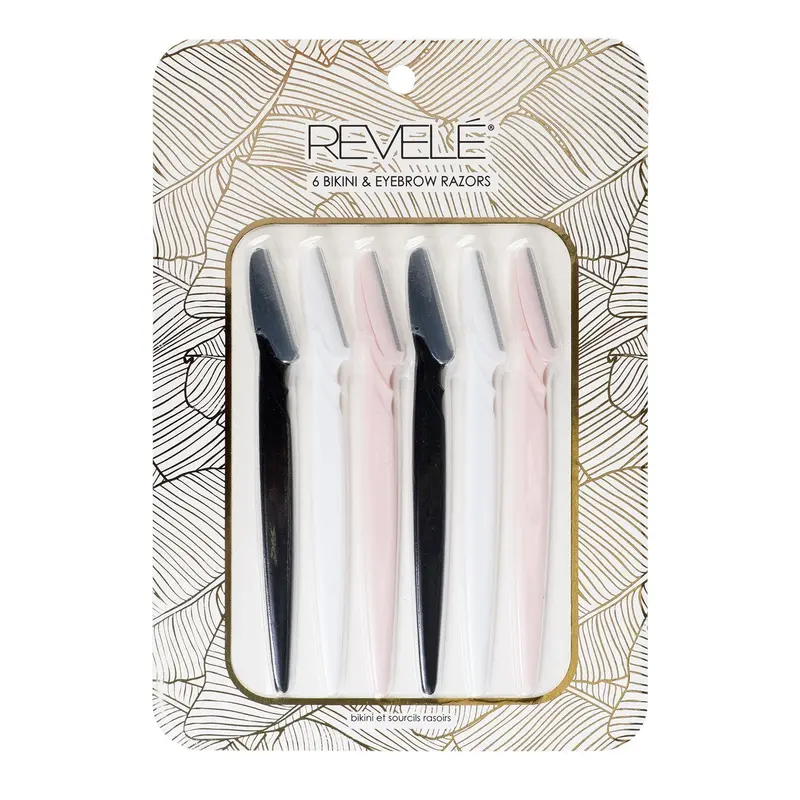 Revele Bikini & Eyebrow Razor Set – Large 6-Piece Precision Pack 1