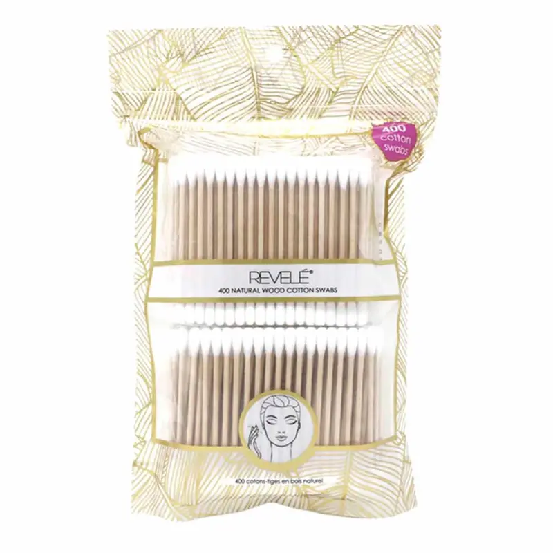 Revele Eco-Friendly Natural Wood Cotton Swabs (400 Count) 1