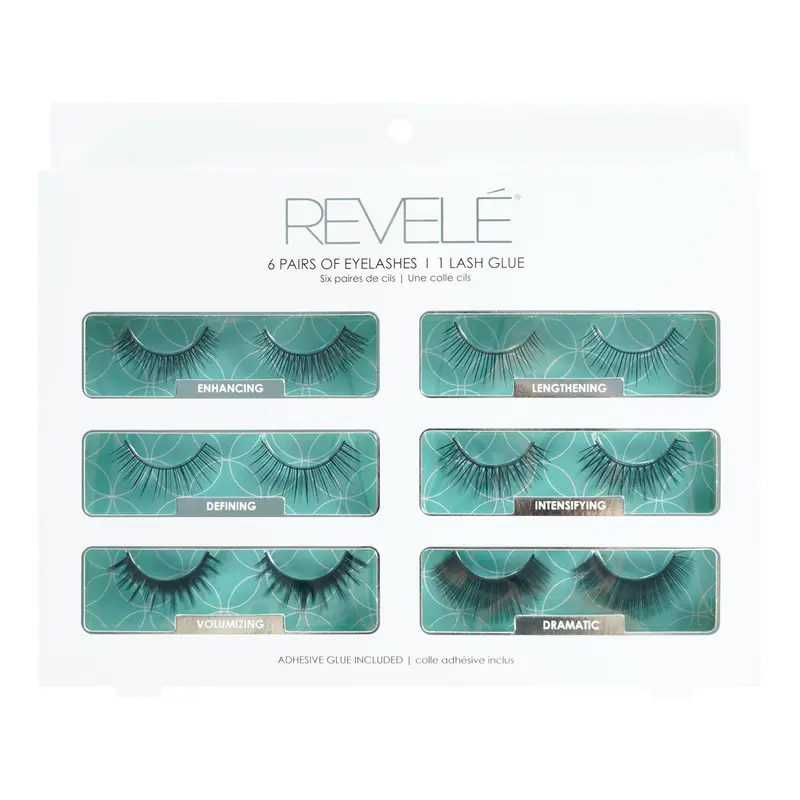 Revele Eyelash Set – 6 Pairs + 1 Bottle Of Adhesive 1