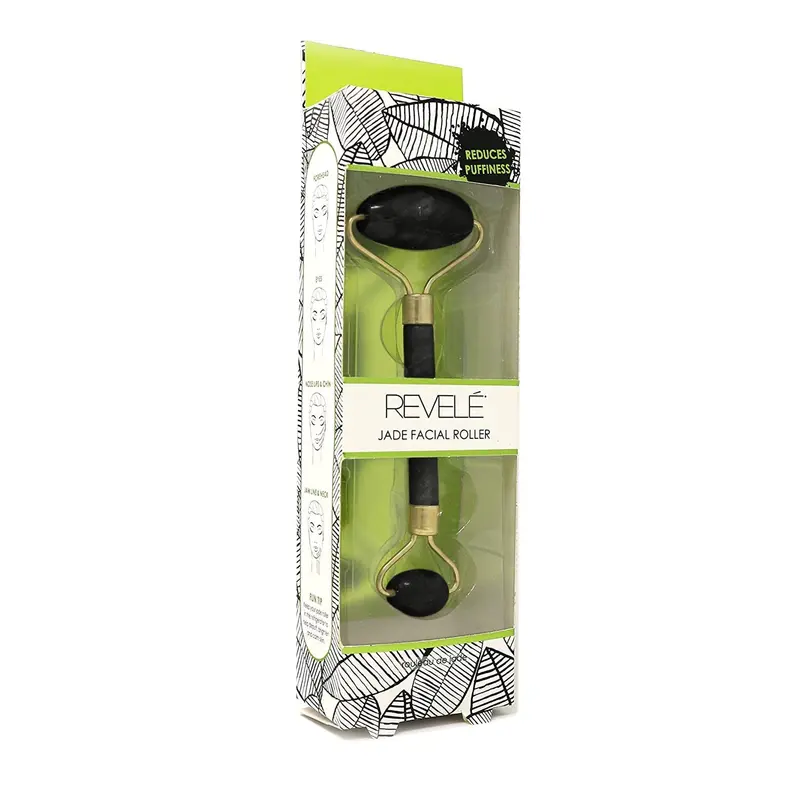 Revele Jade Facial Roller For Lymphatic Drainage And Depuffing 1