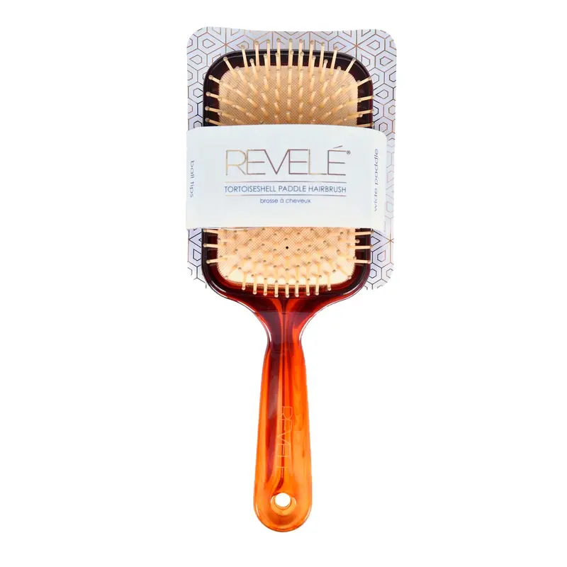 Revele Tortoiseshell Paddle Brush – Detangling & Smoothing Design 1