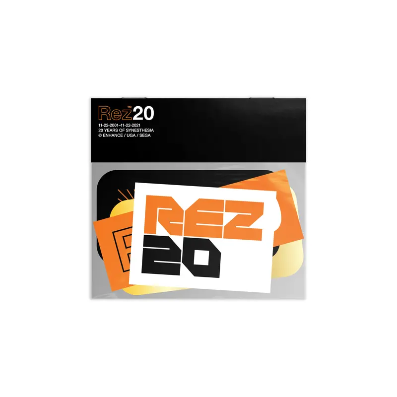 Rez20 Anniversary Sticker Pack – Retro-Futuristic Design Set 1