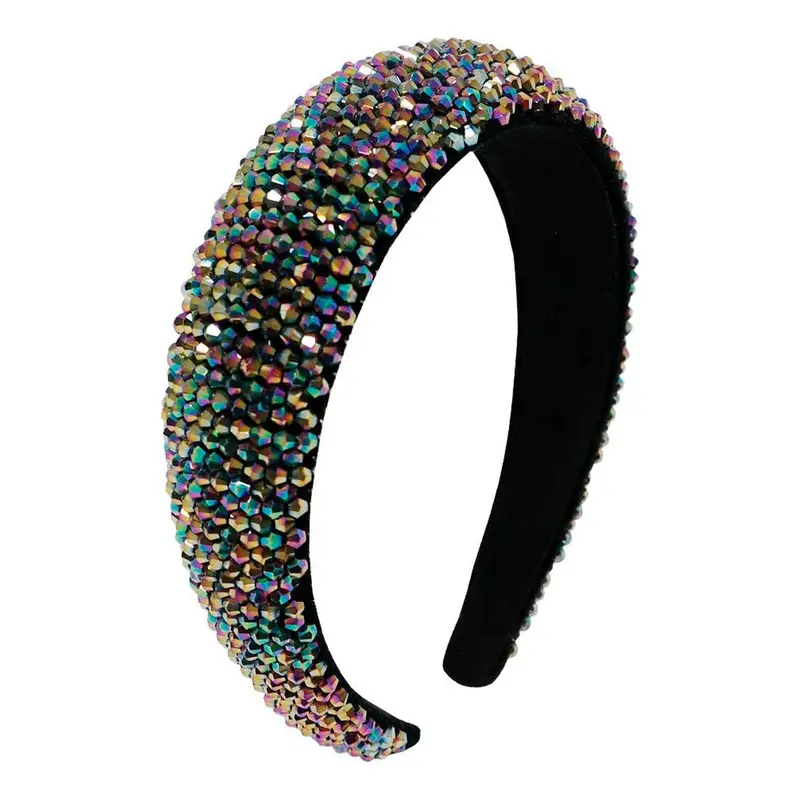 Rhinestone-Embellished Padded Headband For Comfort & Style 1