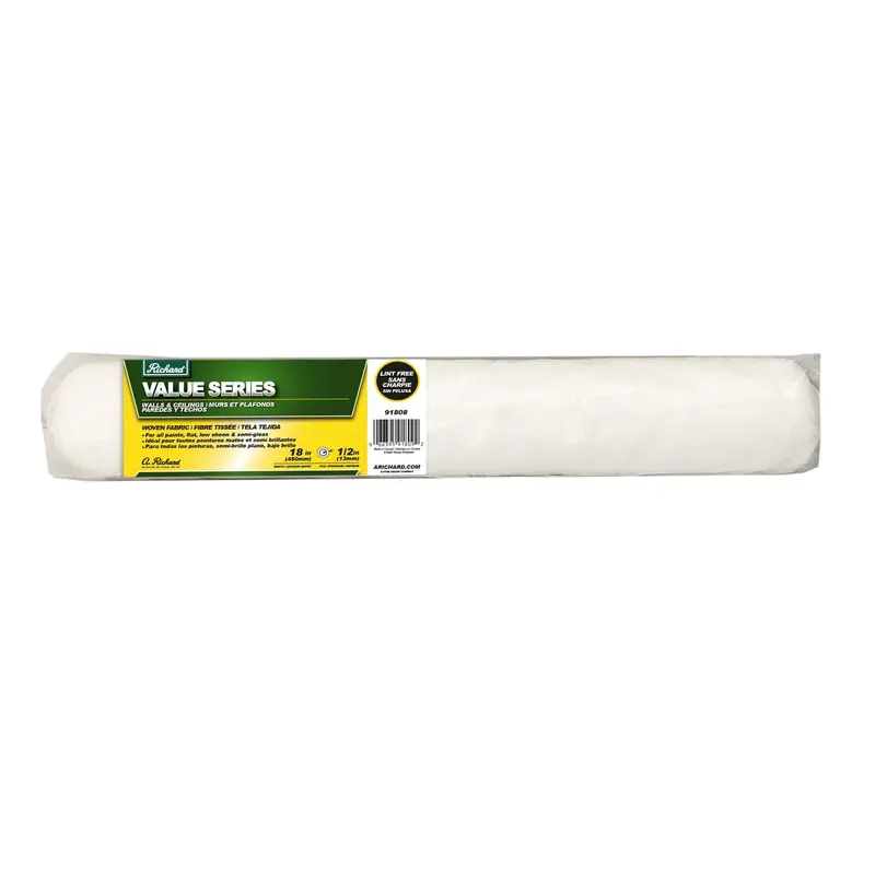 Richard 91808 Woven Pro 18-Inch Hybrid Roller Cover – 1/2-Inch Nap, Lint-Free Finish 1