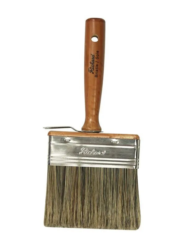 Richard Stain Series 4-Inch Staining Block With Mixed Bristles & Threaded Wood Handle (Model 80251) 1
